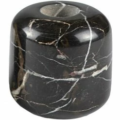 Besorgen ? Villa Collection Natural Stone & Black Nordic Kerzenleuchter - Ø 5 Cm - Höhe 6,5 Cm - Dark Brown ?