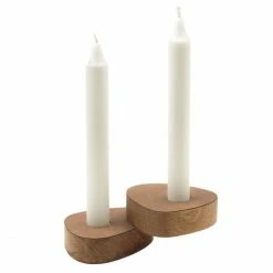 Brandneu ? Lind DNA Curve Nupo Kerzenständer - 2er Set - 2er Set - 8x10x5,6 Cm - Nature/nature ✨