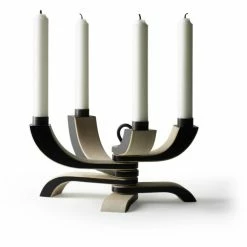 Besorgen ⌛ Design House Stockholm Nordic Light 4-armiger Kerzenhalter - 20,5×13×5 Cm - Schwarz ✔️
