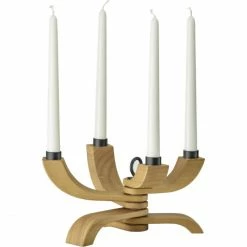 Am billigsten ? Design House Stockholm Nordic Light 4-armiger Kerzenhalter - 20,5×13×5 Cm - Braun ?