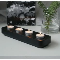 Besorgen ? Born In Sweden Stumpastaken Long Kerzenhalter - Höhe 4 Cm - Tiefe 8,5 Cm - Länge 29,5 Cm - Black ⌛ -Applicata-shop unnamed file 727