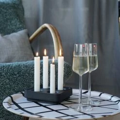 Top 10 ❤️ Born In Sweden Stumpastaken Fyran Kerzenhalter - Höhe 4 Cm - Tiefe 16 Cm - Länge 16 Cm - Black ? -Applicata-shop unnamed file 745