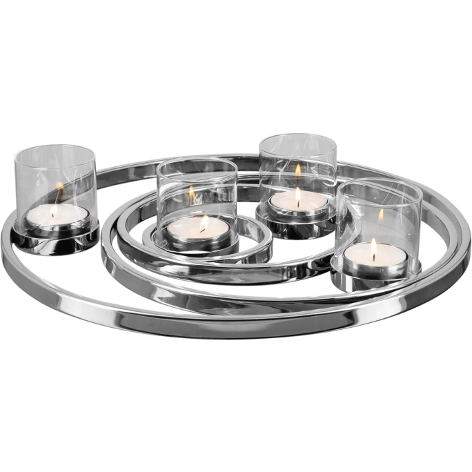 Budget ? Fink Living Fink UNIVERSE Kerzenkranz - 4-teilig - Ø 46 Cm - Klar- Silberfarben ⭐ 1 Budget ? Fink Living Fink UNIVERSE Kerzenkranz - 4-teilig - Ø 46 Cm - Klar- Silberfarben ⭐