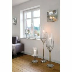 Bestpreis ❤️ Fink Living Fink LUXOR Kerzenständer XXL Mit Fuß - Ø 30 Cm - Höhe 53 Cm - Vernickelt / Glas ? -Applicata-shop unnamed file 802