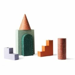 Großhandel ? HK Living Concrete Stairs Candle Kerzenständer M - 12 X 4 X 8 Cm - Lilac ? -Applicata-shop unnamed file 909