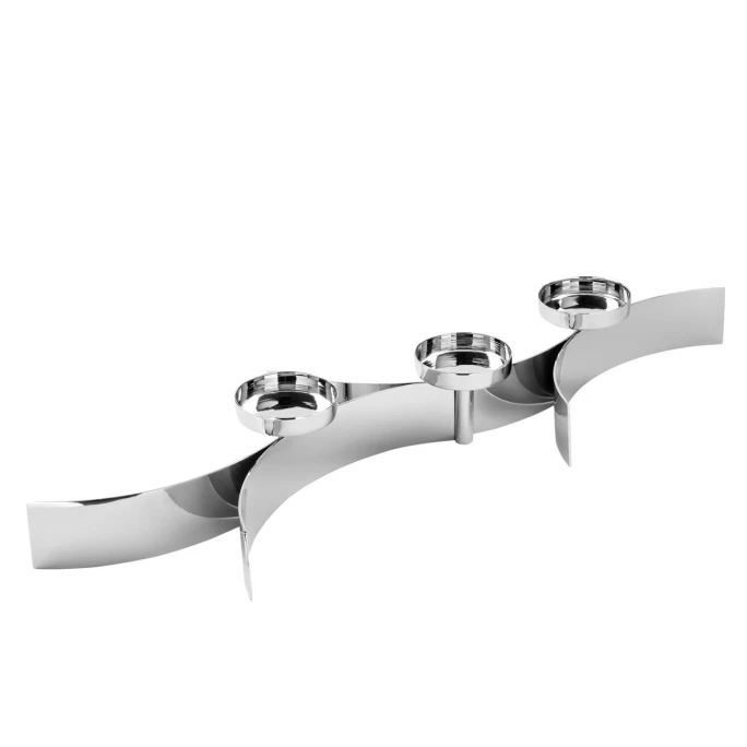 Neu ? Fink Living Fink EZ-MELODY Kerzenhalter 3-flammig - 9 X 72 X 24 Cm - Vernickelt ? 2 Neu ? Fink Living Fink EZ-MELODY Kerzenhalter 3-flammig - 9 X 72 X 24 Cm - Vernickelt ? – Bild 2