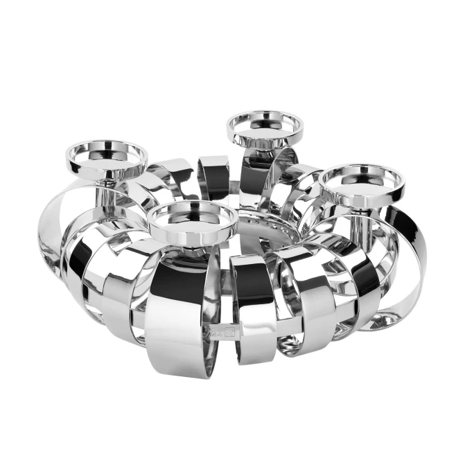 Neu ⭐ Fink Living Anello Adventskranz - Ø 40 Cm - Silber Vernickelt ? 1 Neu ⭐ Fink Living Anello Adventskranz - Ø 40 Cm - Silber Vernickelt ?